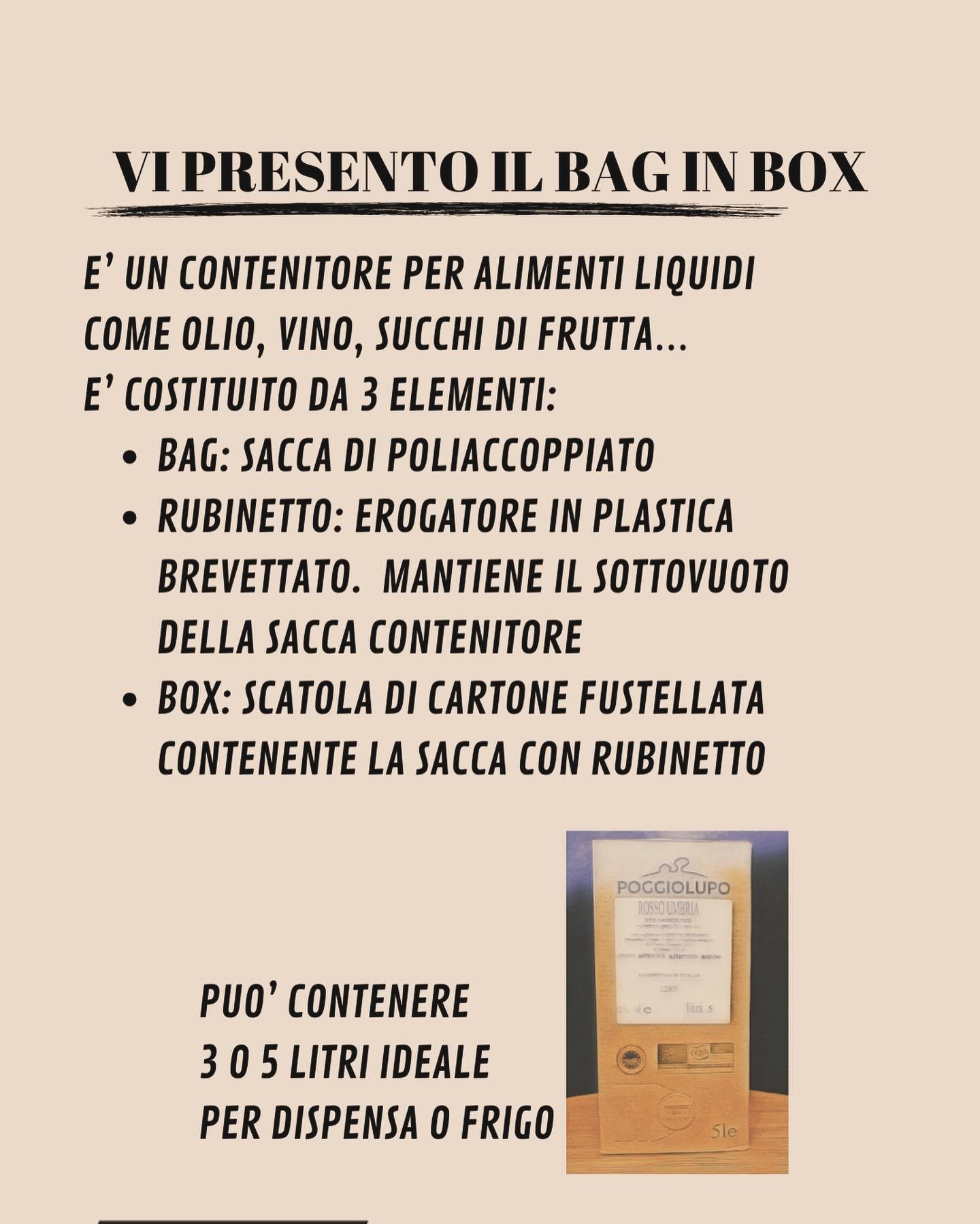 Vi presento il Bag in Box